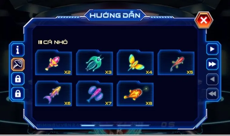 Cách Chơi Bắn Cá Men In Black Tại AE888 Để Săn Thưởng Hấp Dẫn 2 Các loại cá trong game Bắn Cá Men In Black tại AE888
