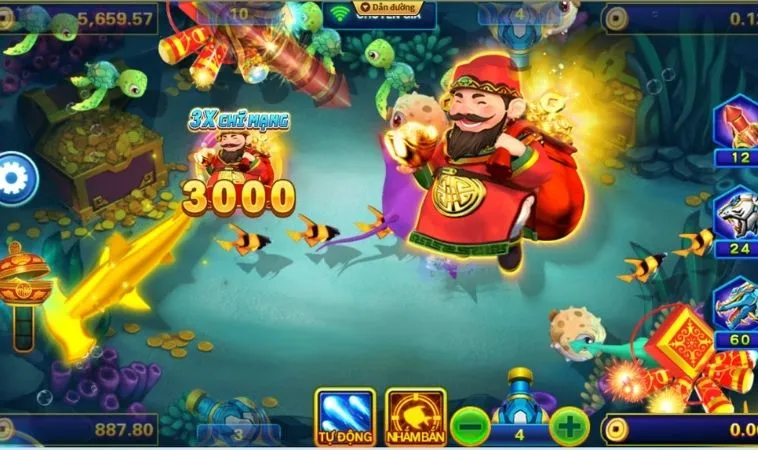 Bí Quyết Chơi Bắn Cá Thần Tài AE888 Thắng Lớn Mỗi Ngày 2 Các loại vũ khí trong game Bắn Cá Thần Tài AE888